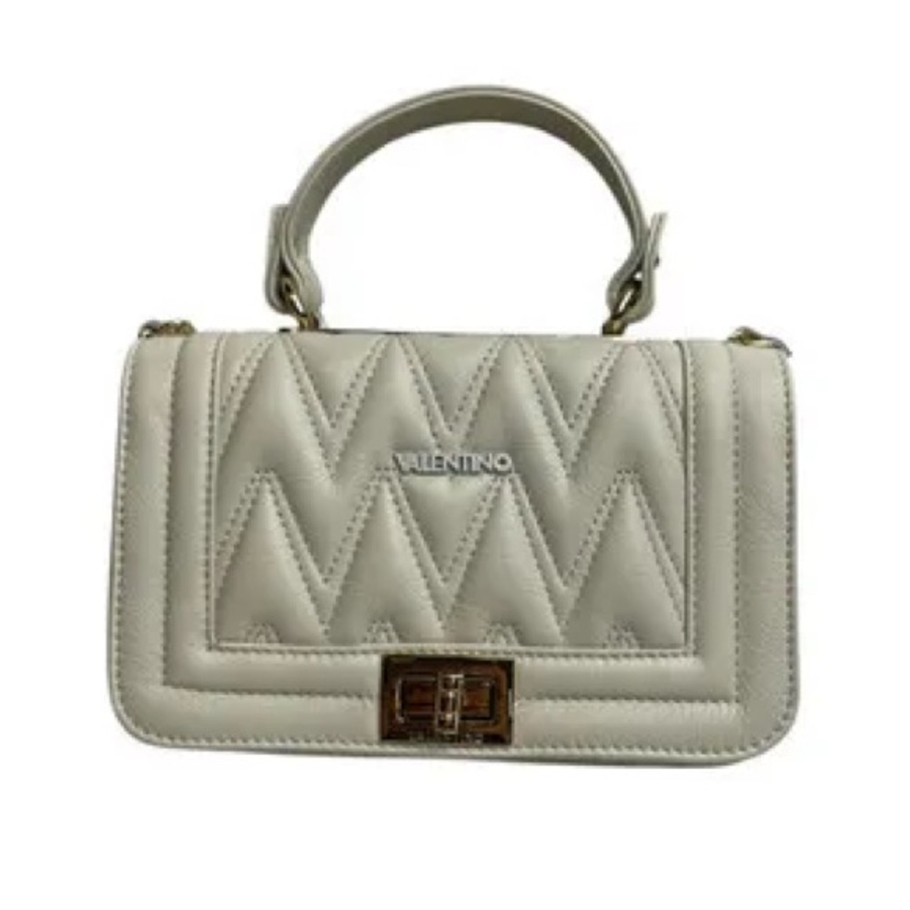 Valentino Ivory Quilted Shoulder Bag